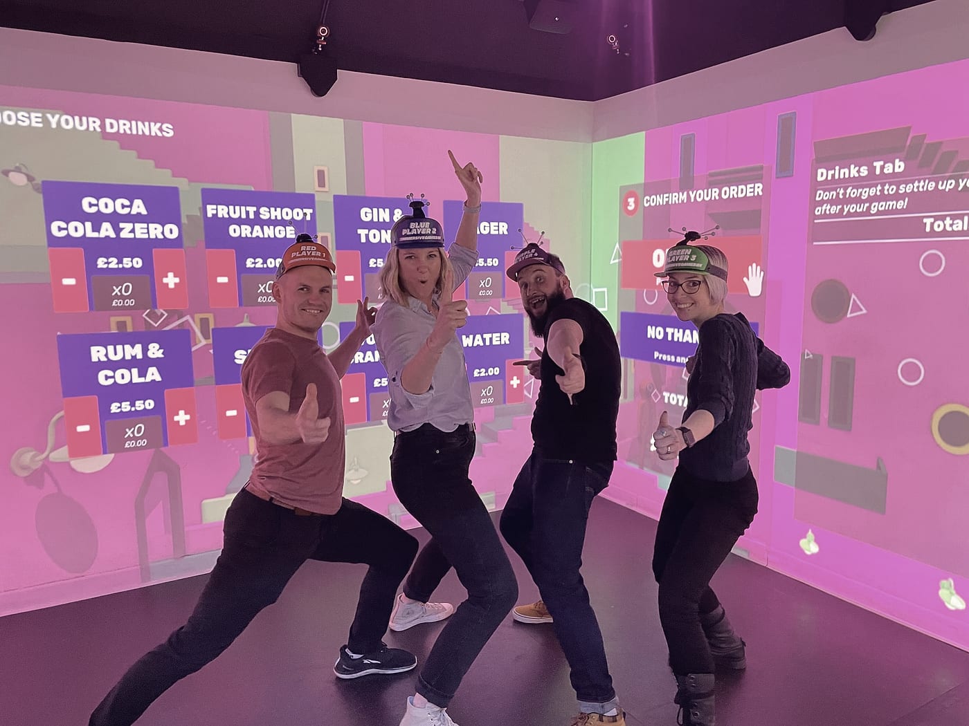The team at an immersive gaming experience